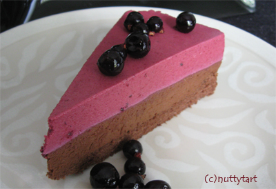 Black Currant and Chocolate Mousse Cake